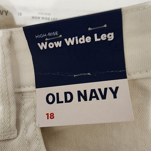 NWT Old Navy High Rise Wow Wide Leg White Jeans Size 18 Women’s Denim - Picture 13 of 16